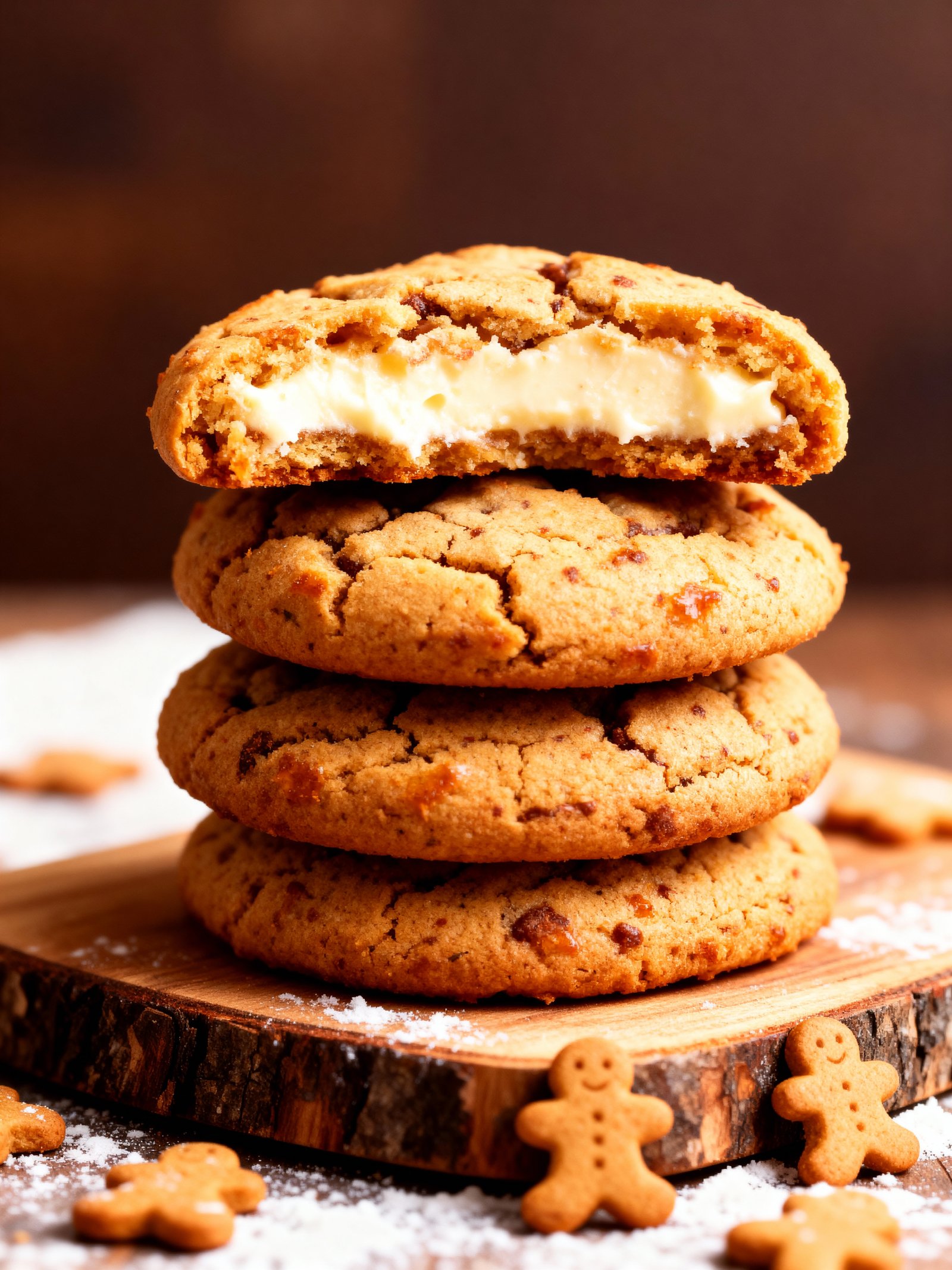 Gingerbread Cheesecake Cookies finished