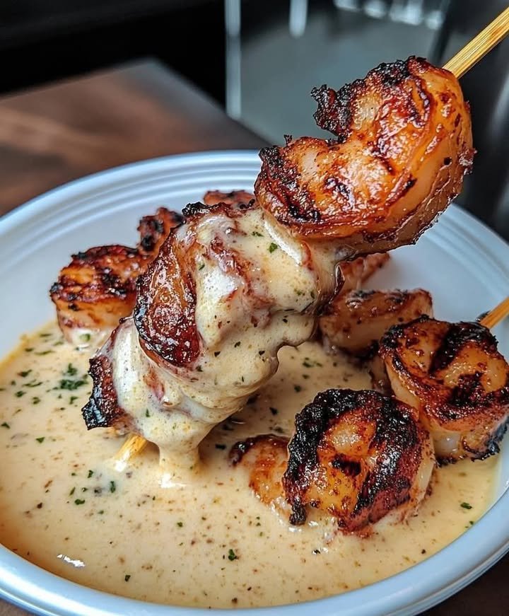 Grilled Shrimp Skewers with Garlic Butter Sauce ingredients