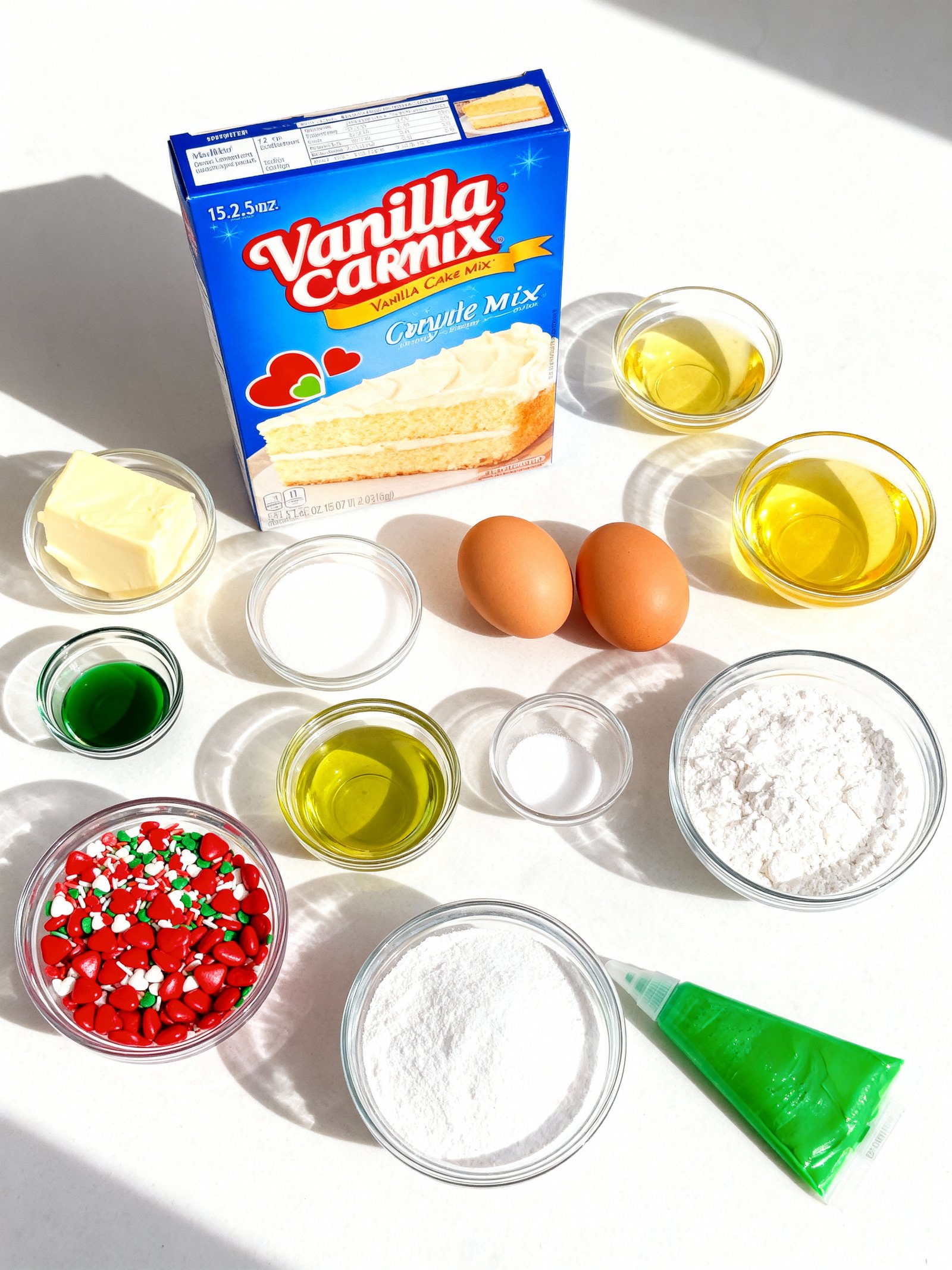 Grinch Cookies ingredients