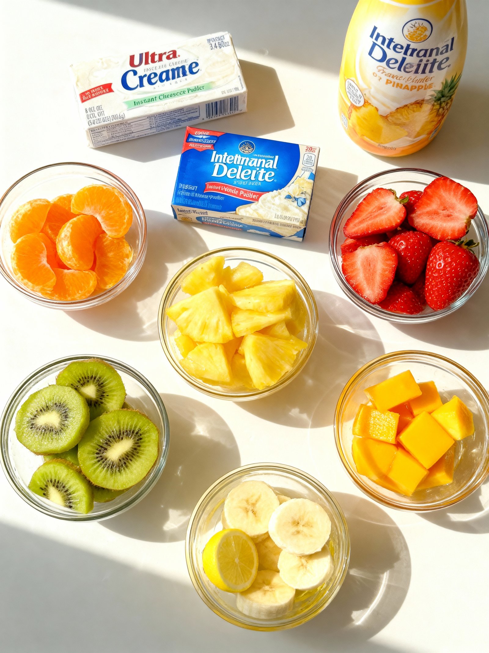 Hawaiian Cheesecake Salad ingredients