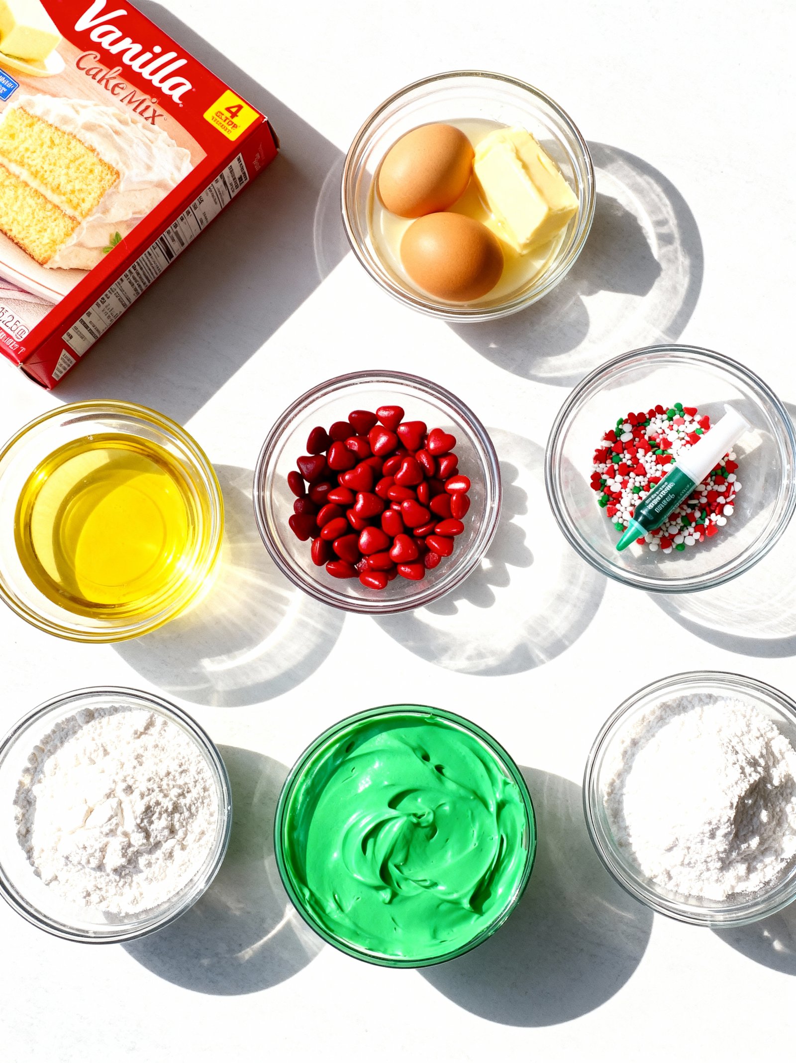 Holiday Grinch Cookies ingredients