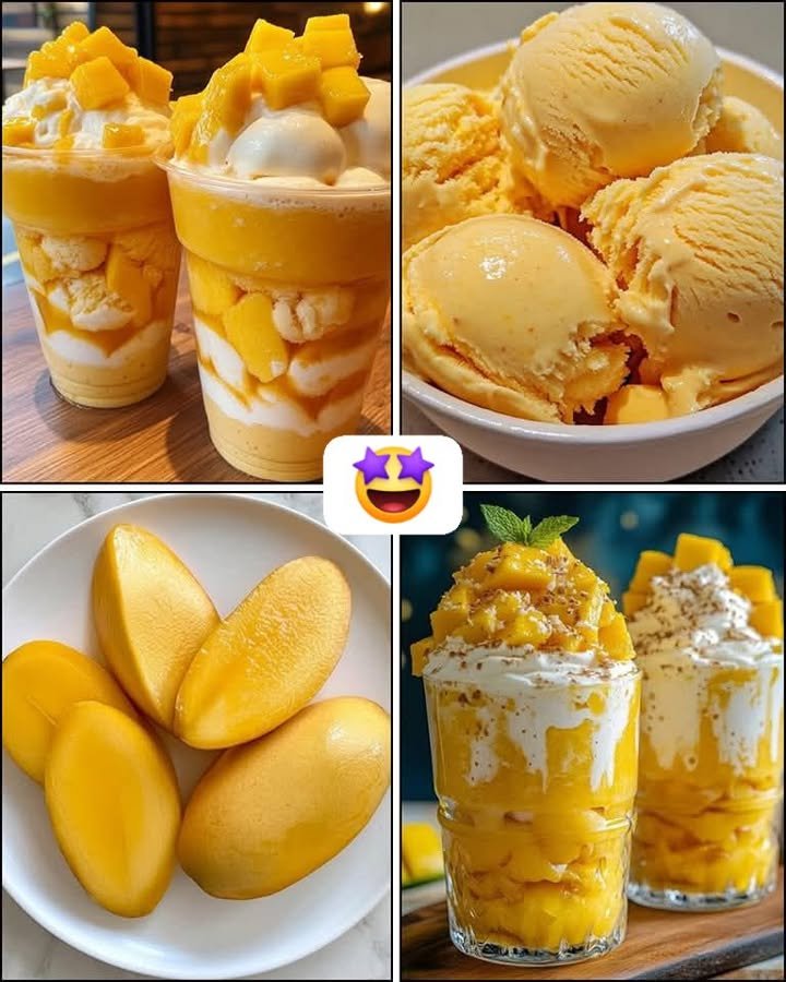 Mango dessert ingredients
