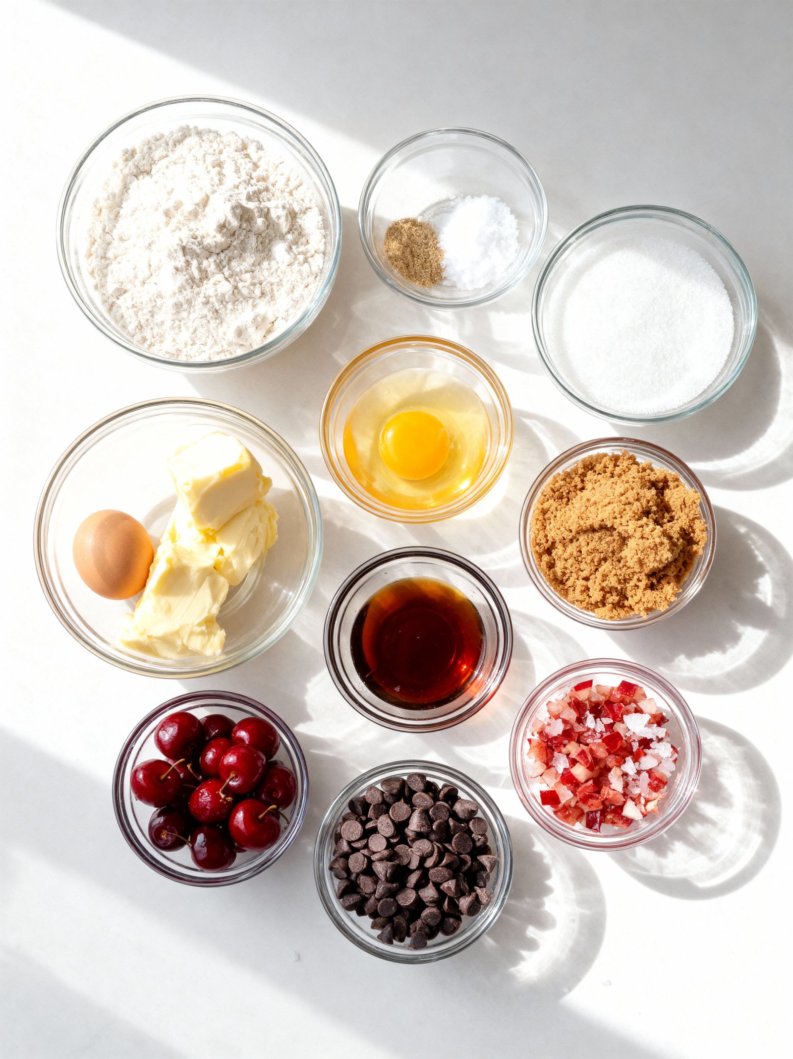 Maraschino Cherry Chocolate Chip Cookies ingredients