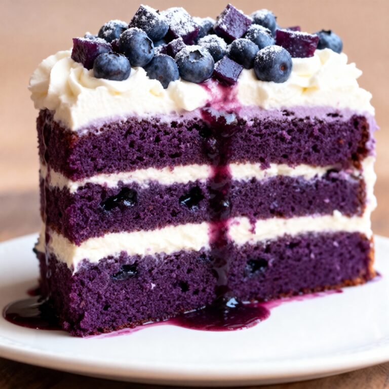 Moist Blueberry Velvet Cake Recipe