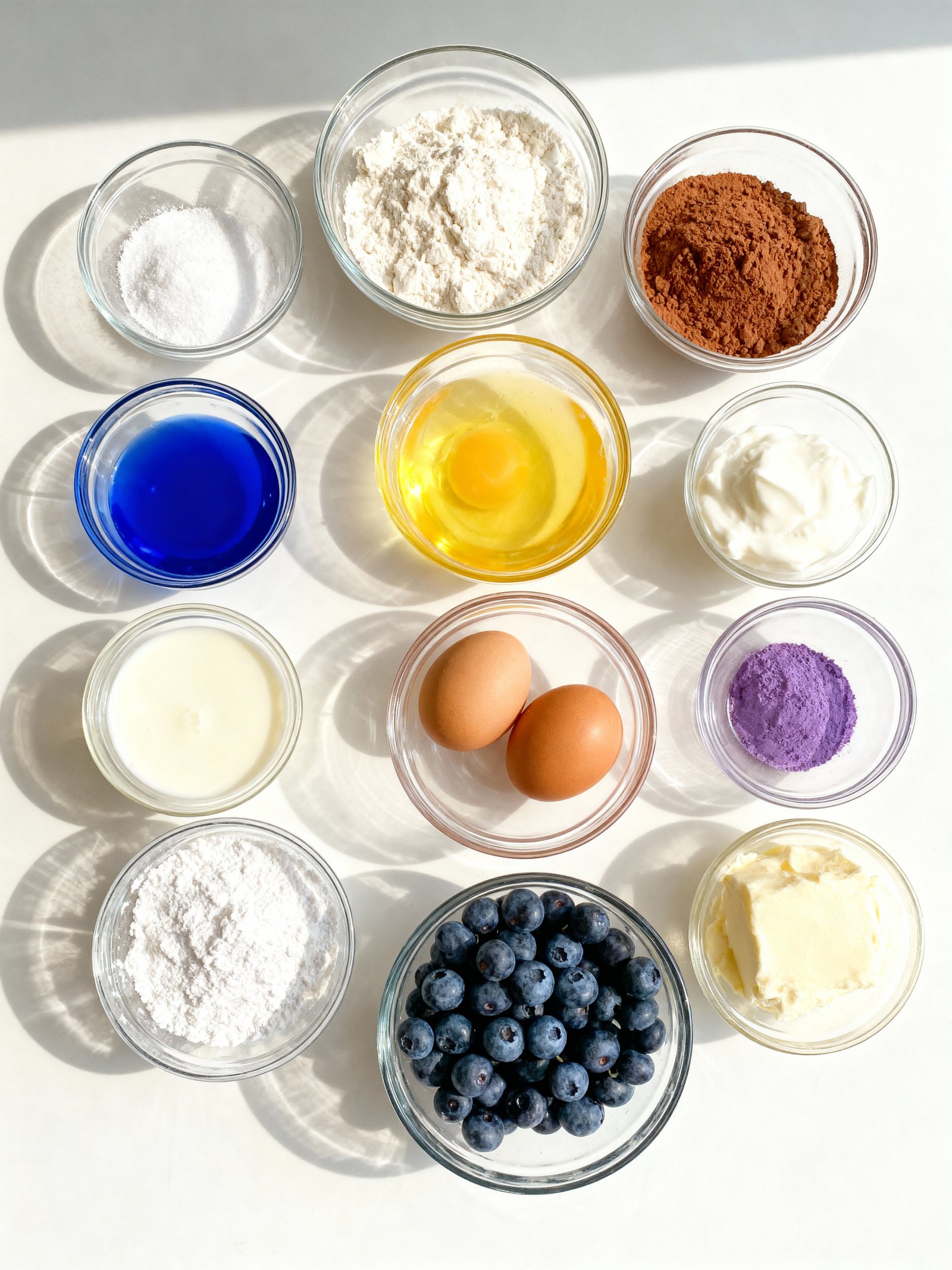 Moist Blueberry Velvet Cake ingredients