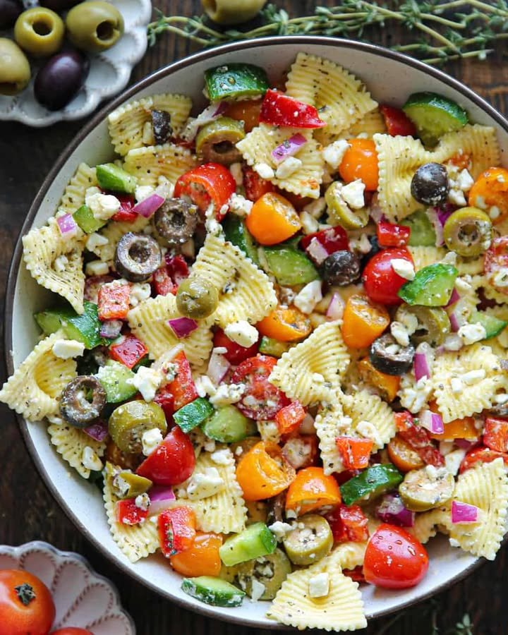 This is my most requested PASTA SALAD ingredients