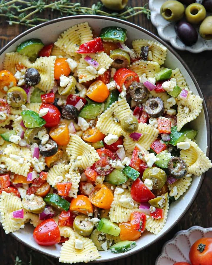 This is my most requested PASTA SALAD finished