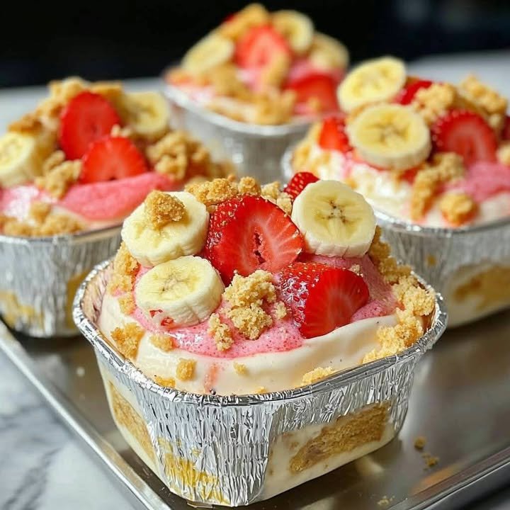 Strawberry Cheesecake Banana Pudding ingredients