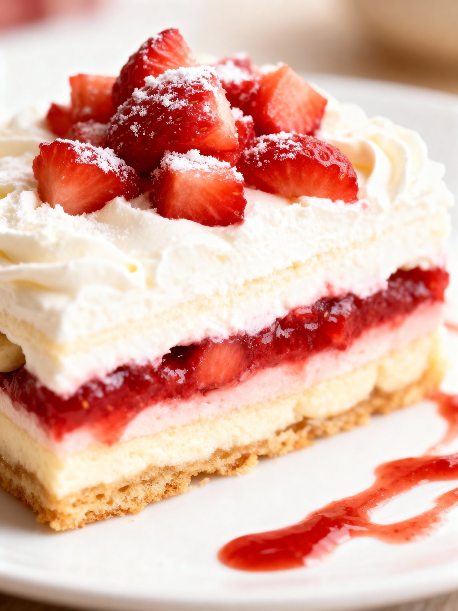 Strawberry Cheesecake Banana Pudding finished