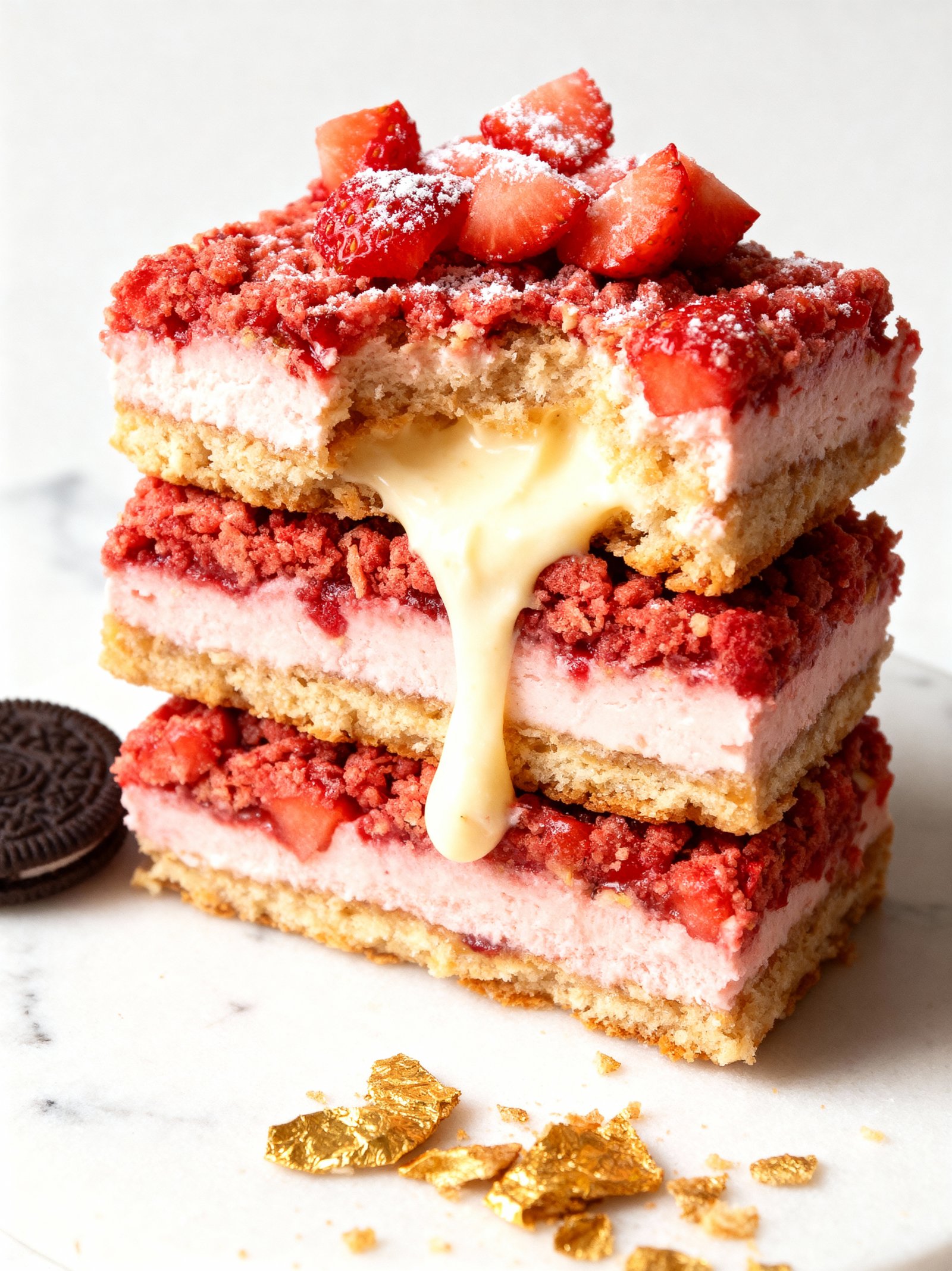 Strawberry Crunch Bars finished