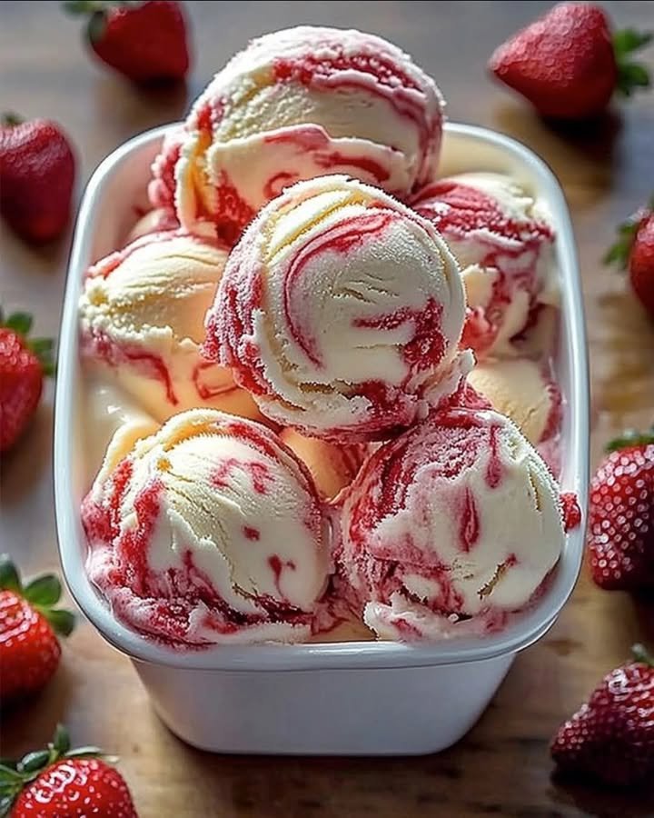 Strawberry Vanilla Bean Ice Cream A Sweet Scoop of Bliss ingredients