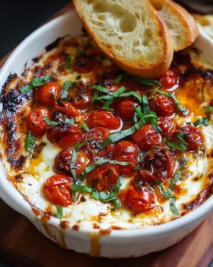 Three-Cheese Tomato Bruschetta Dip ingredients