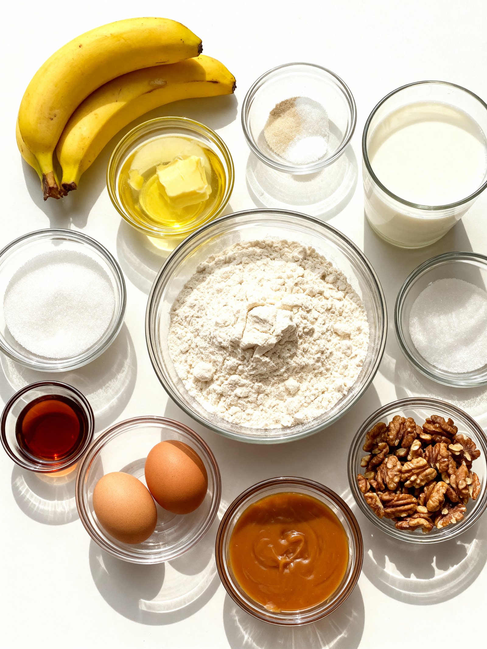 Walnut Banana Caramel Cake ingredients