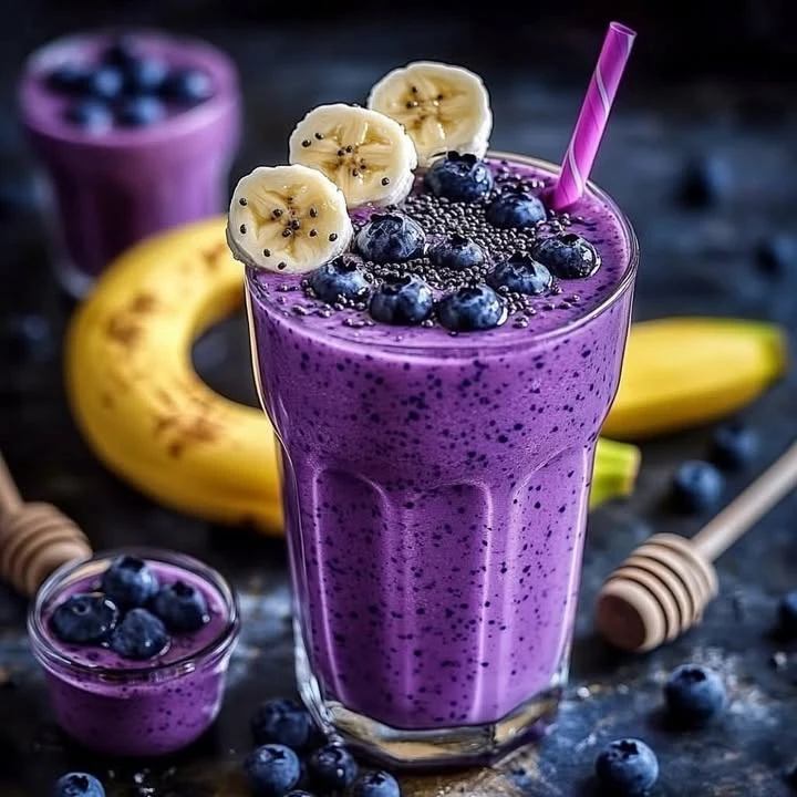 Banana-Blueberry Smoothie finished