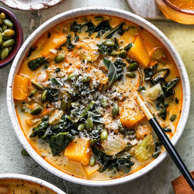 Butternut Squash, Kale, and White Bean Soup Recipe