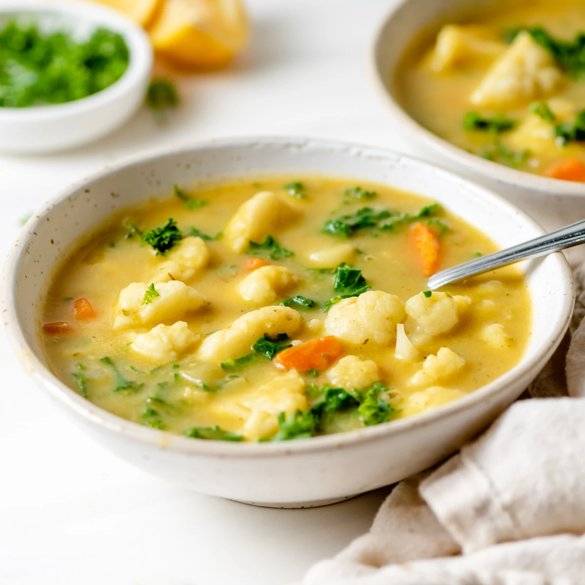 Cauliflower Kale Soup finished