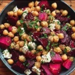Chickpea, Beet and Feta Salad finished