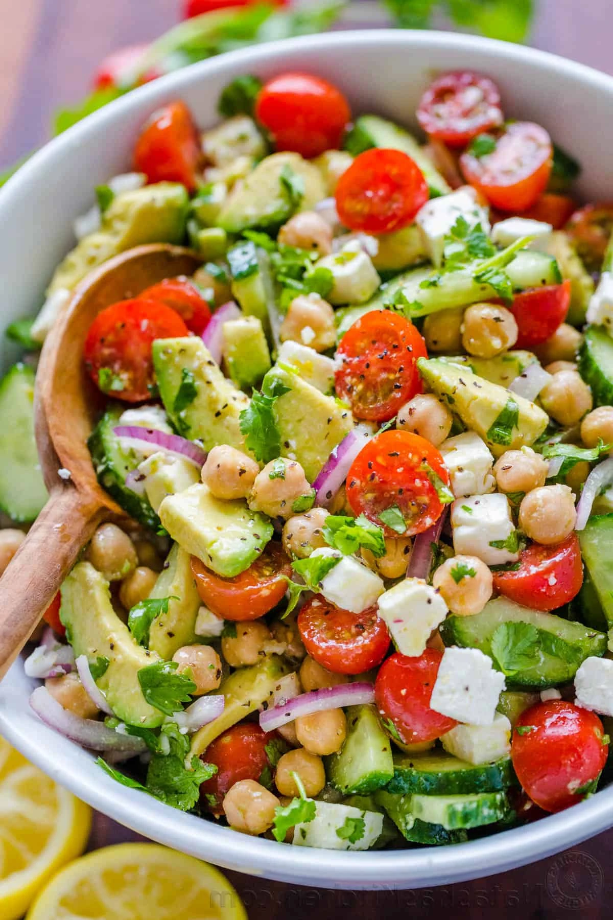 Chickpea Salad Recipe - NatashasKitchen.com finished
