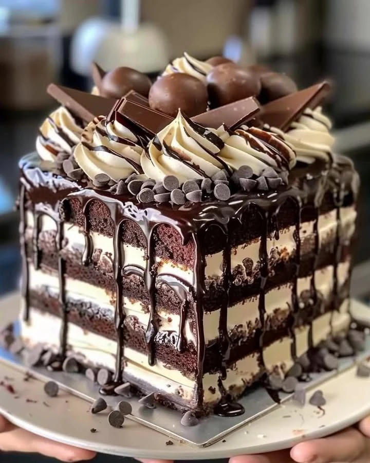 Chocolate Fudge Layered Cake Indulge in Decadence finished