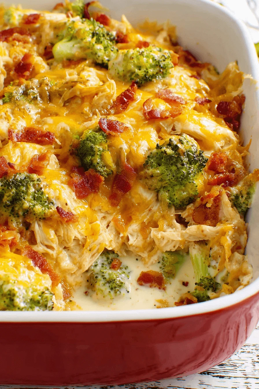 Creamy Low Carb Chicken Casserole finished