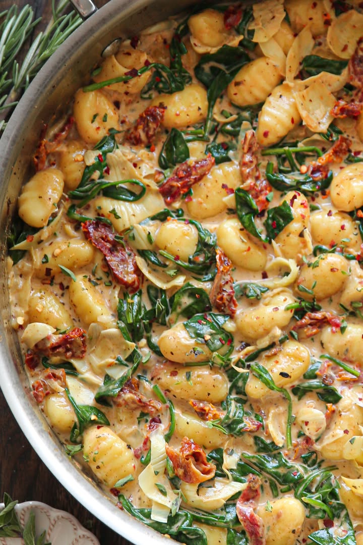 Creamy Tuscan Gnocchi (20 Minutes, ONE-PAN) Recipe