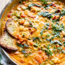 Creamy Vegan Tomato White Bean Stew finished