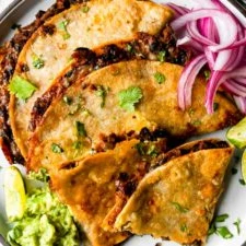 Crispy Black Bean Tacos (Vegetarian, Easily Vegan) finished