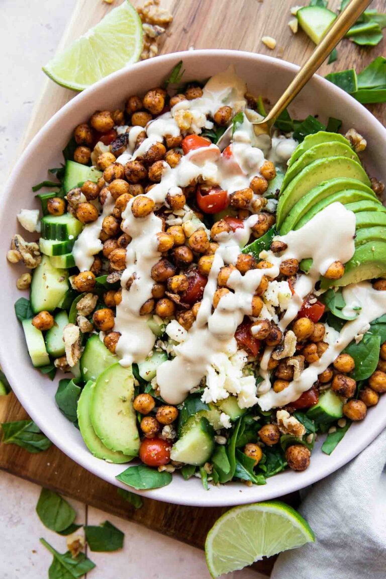 Crispy Chili Lime Garbanzo Beans Salad Recipe