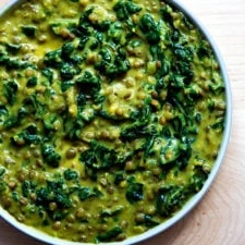Curried Lentils with Kale and Coconut Milk finished