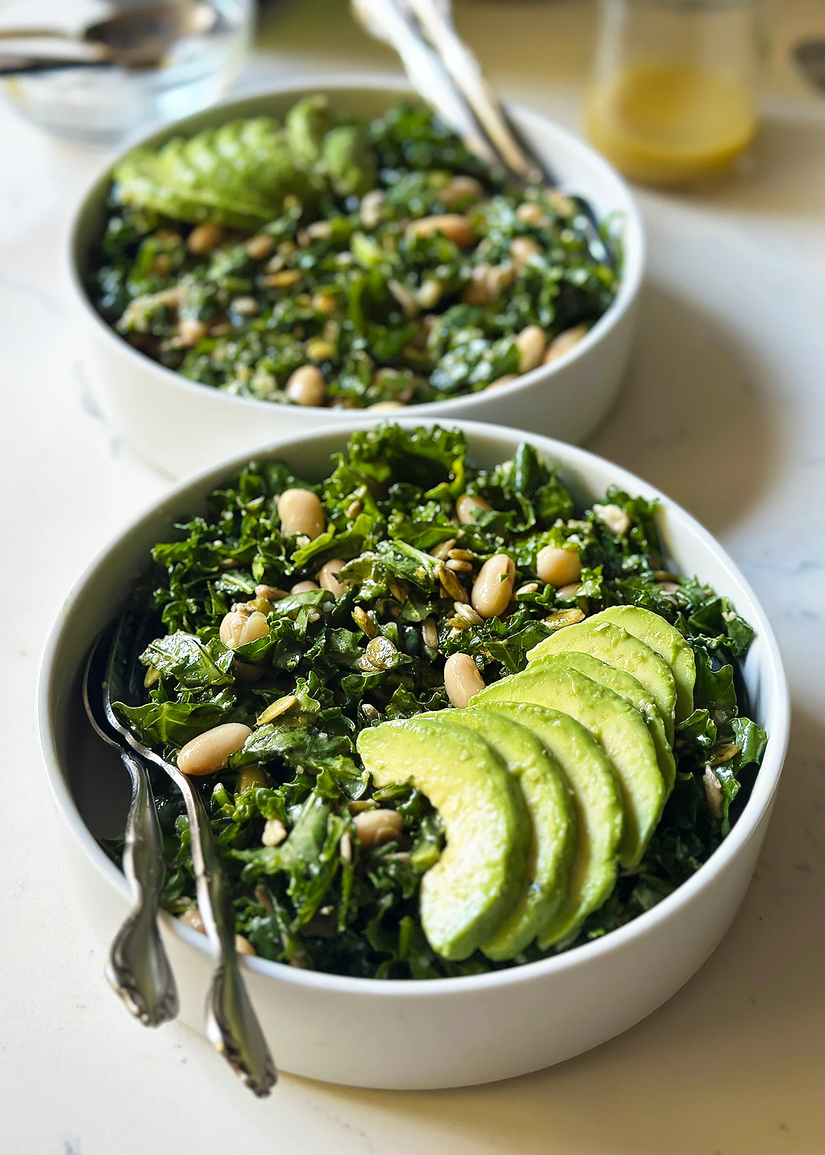 Erewhon Kale and White Bean Salad Dupe finished
