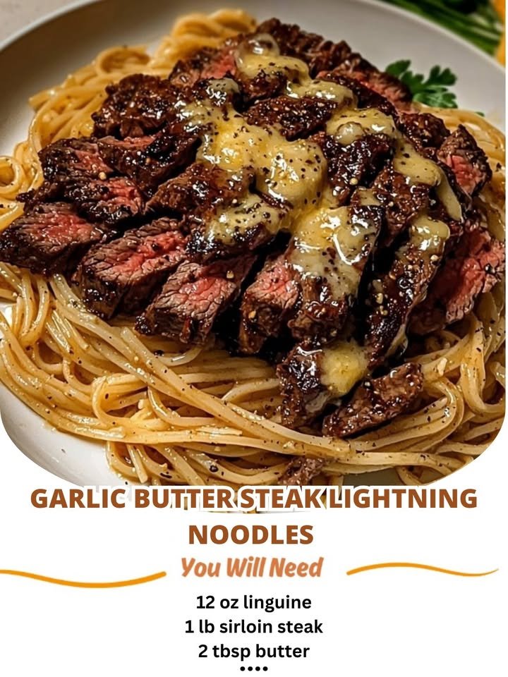 Garlic Butter Steak Lightning Noodles Recipe