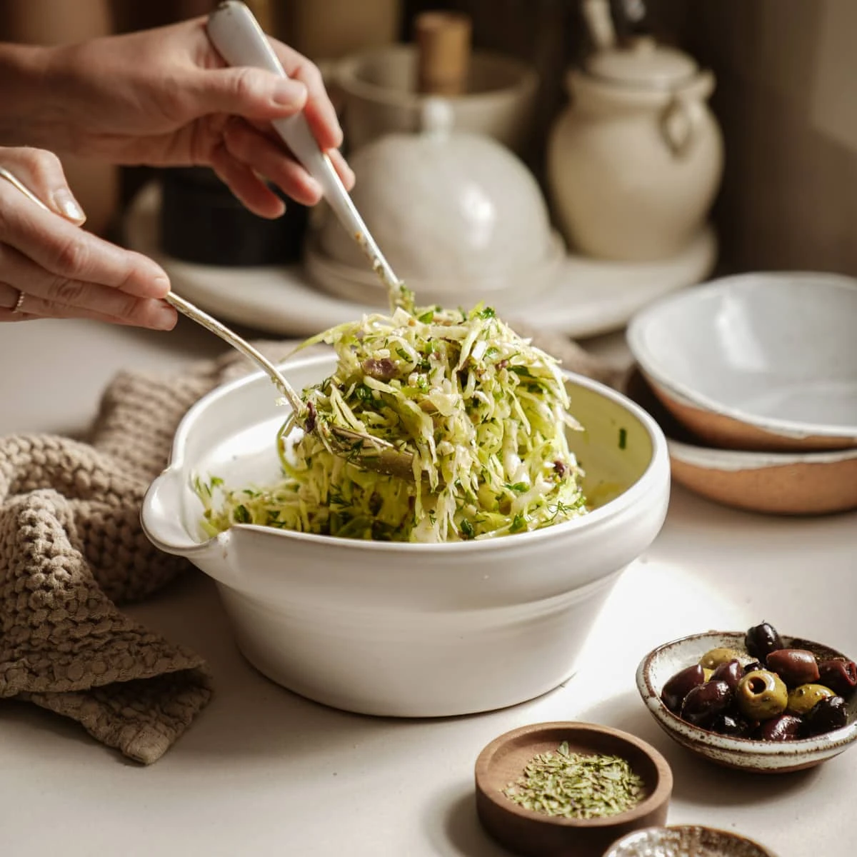 Greek Cabbage Salad finished