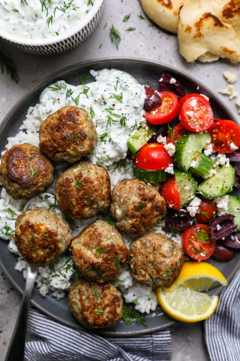 Greek Turkey Meatballs With Tzatziki Sauce Recipe