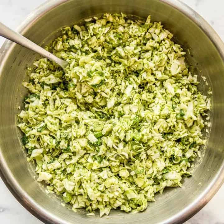 Green Goddess Cabbage Salad finished