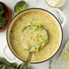 High Protein Broccoli Cheddar Soup Recipe