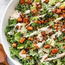 Kale Caesar Salad With Crispy Chickpeas Recipe