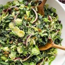 Holiday Cranberry Brussels Sprouts Salad finished