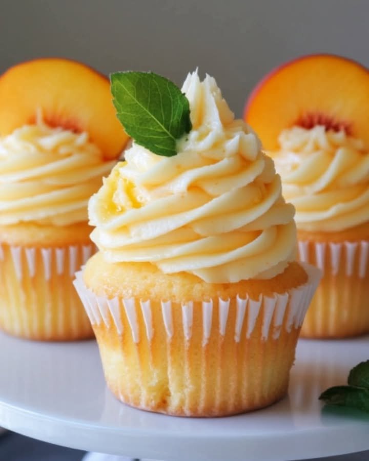 Honey Peach Cream Cheese Cupcakes Recipe