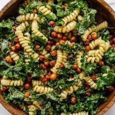 Kale Caesar Pasta Salad Recipe