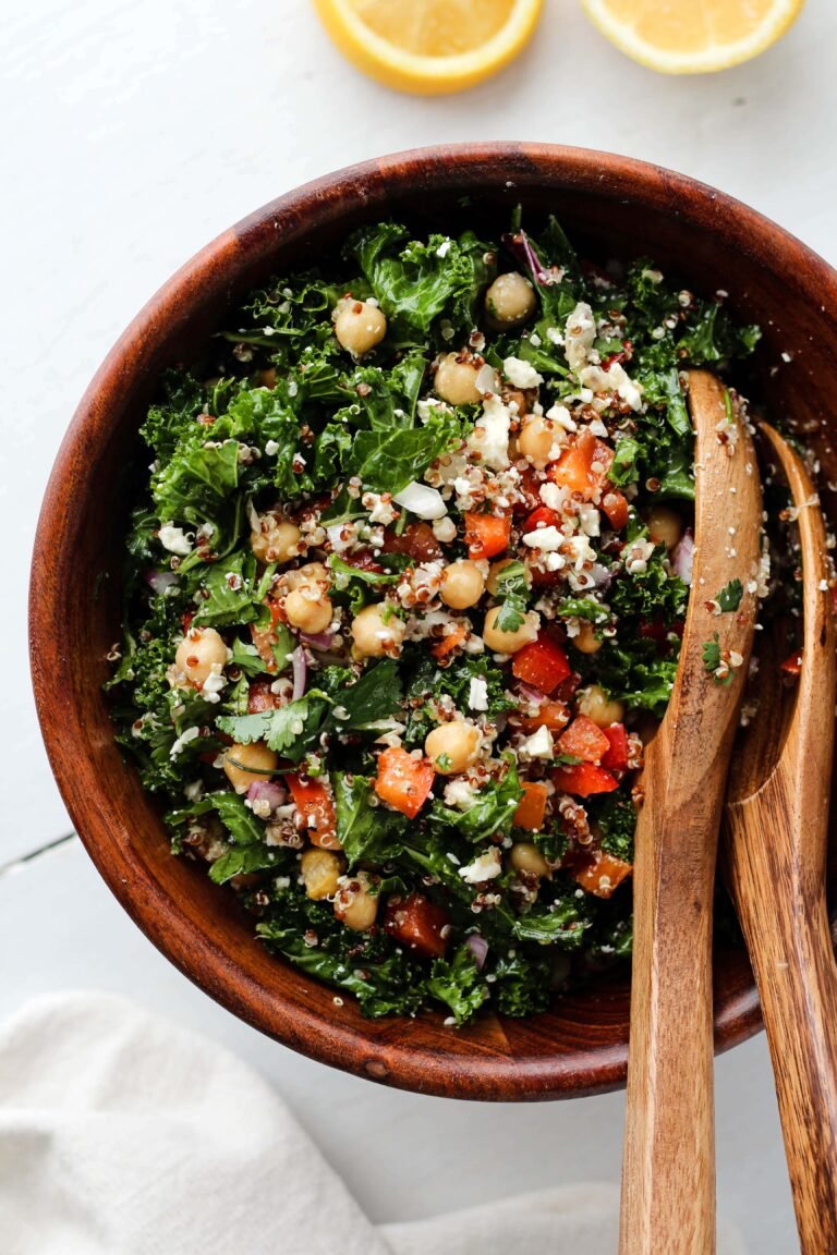 Kale Quinoa Chickpea Salad Recipe