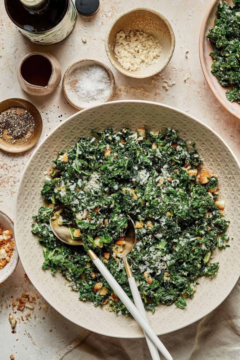 Lemony Parmesan Kale Salad Recipe