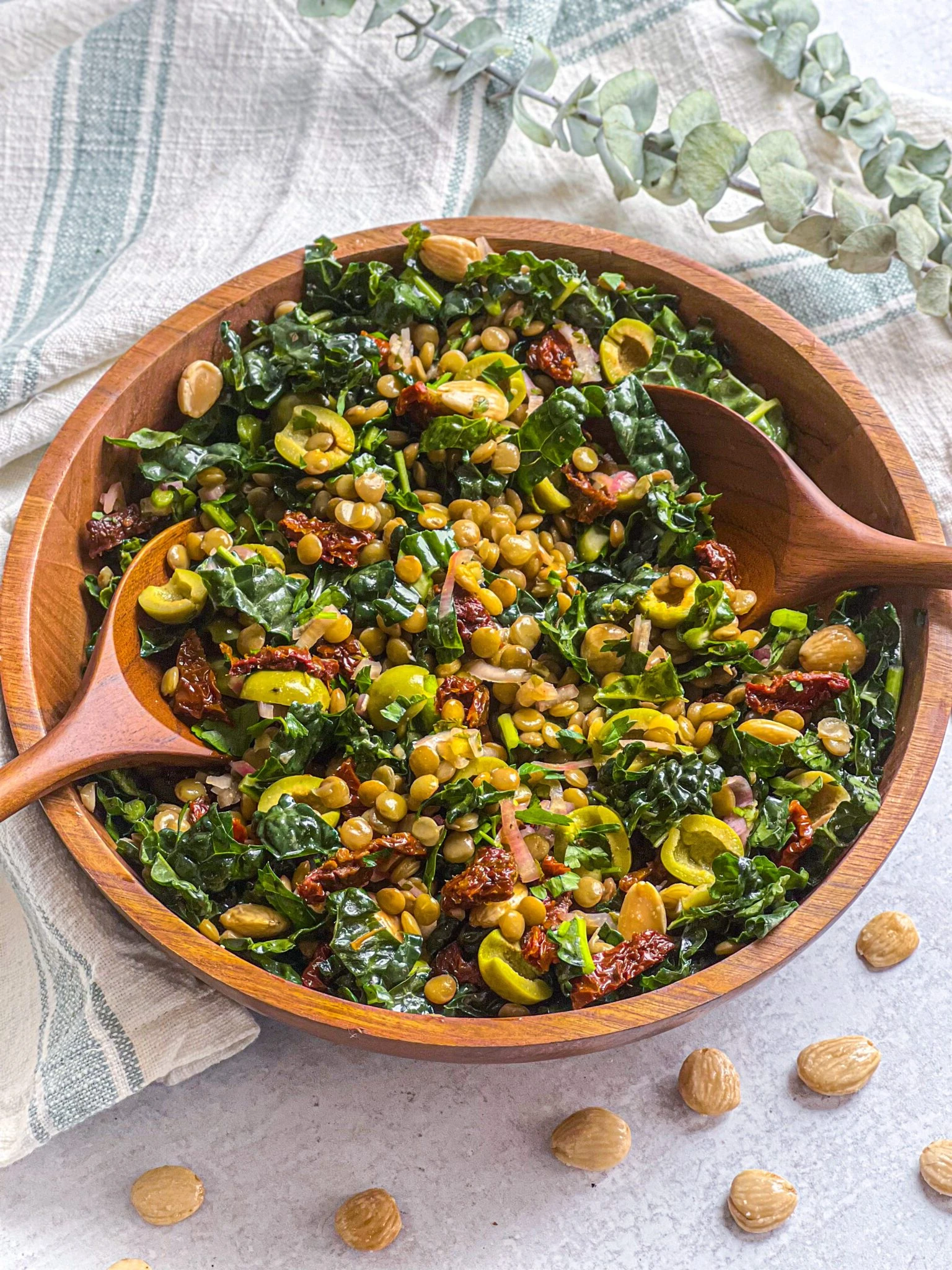 Lemon Pesto Lentil Salad finished