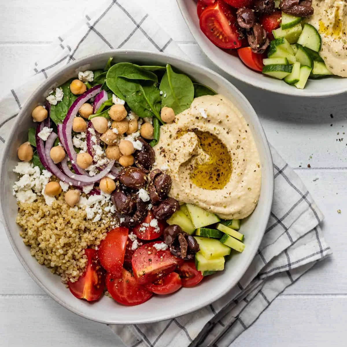 Mediterranean Hummus Bowl {Vegan Freindly} | FeelGoodFoodie finished