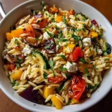 Orzo Salad with Roasted Veggies and Feta Recipe