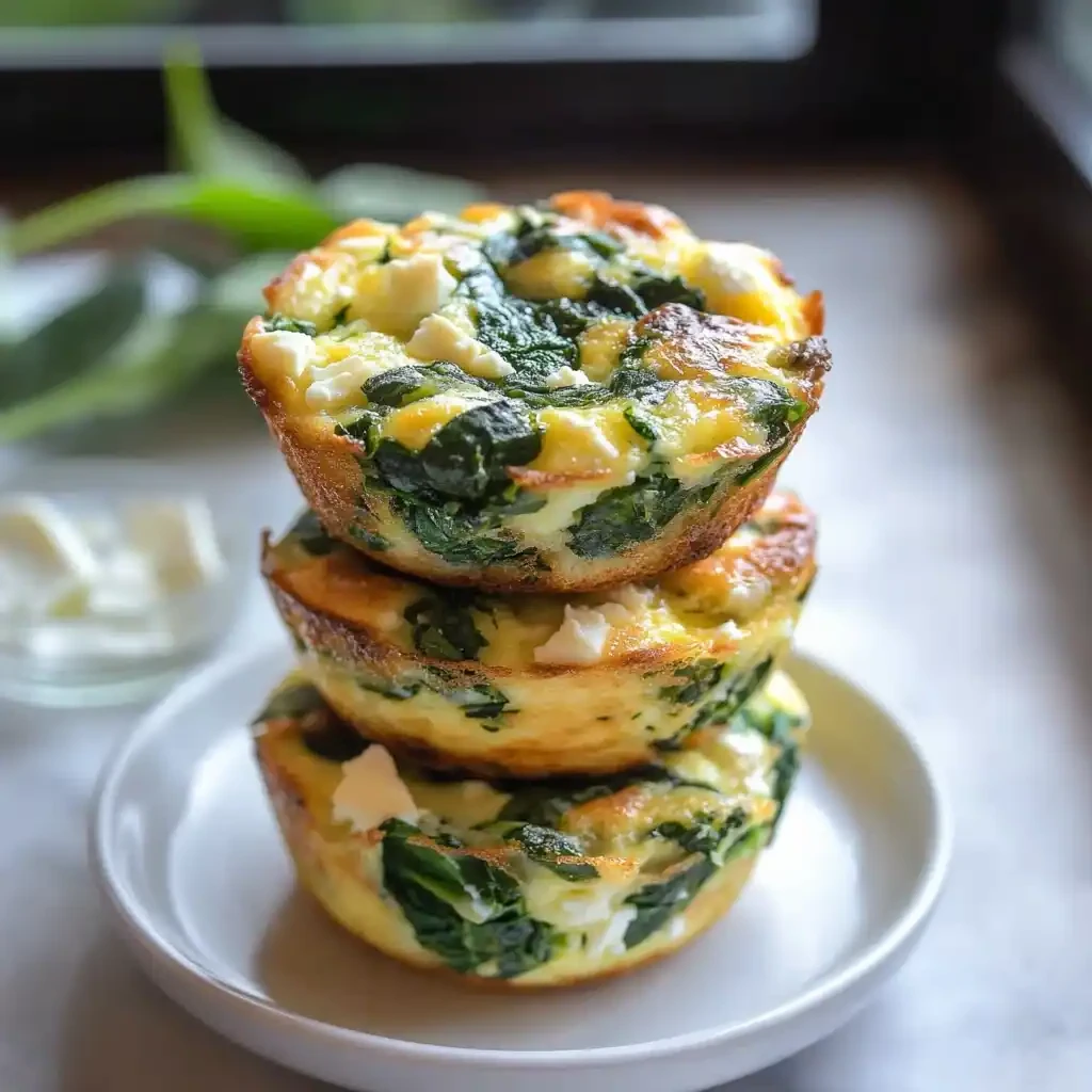 Quick & Healthy Egg Muffins with Spinach and Feta finished