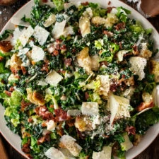 Roasted Garlic & Kale Caesar Salad - The Original Dish finished