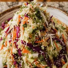 Crunchy Asian Cabbage Slaw with Sesame Dressing Recipe