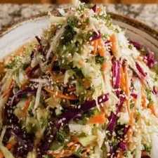 Sesame-Powered Crunch: The Slaw That Steals the Show! or This Asian cabbage slaw is not just a side—it is a crave-worthy star loaded with veggies and addictive sesame dressing. finished