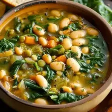 Spinach, Lentil, and Butter Bean Soup finished