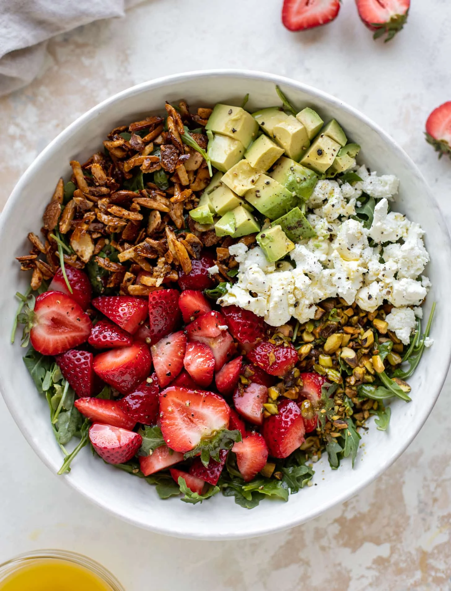 Strawberry Crunch Salad with Champagne Vinaigrette finished